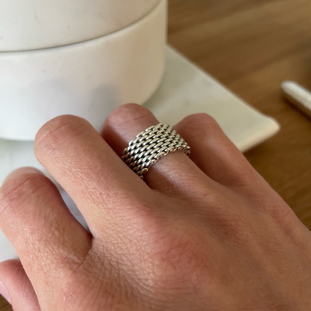 Tiffany & Co Mesh Sterling Silver 925 Ring
